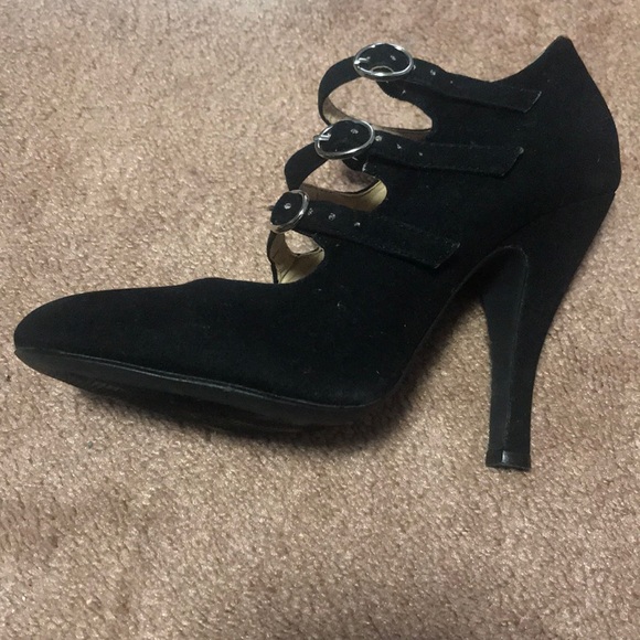 Dolce by Mojo Moxy Faux Sued Strapped Dress Pumps - Picture 1 of 8